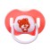 Nipple - silicone dummy orthodontic, from 0 months, with a cap, with a holder, in a container, pink color