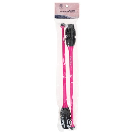 Bulas for rhythmic gymnastics inserted Grace Dance, 46 cm, pink/black color-7