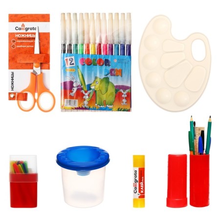A set of first grader in the Calligrata Corgi folder, 70 items, with benefits-7