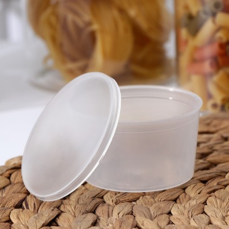 Container of food plastos, D = 7.5 cm, 140 ml, with a sealed lid-3
