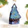 Gift box "Christmas tree" Blue hook ", 15.7 x 9.5 x 22.5 cm set 5 pcs