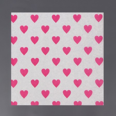 Siliconized "Heart" paper, in sheets, 0.18 x 0.18 m-3