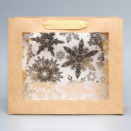 Craft packet with a Gold plastic window, 24 x 20 x 11cm, New Year-3