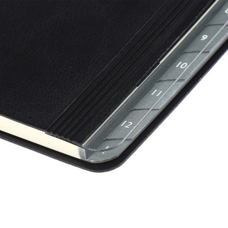 Weekly Datir 2025 gree is soft ox leather A5 80l Escalada, BL TIS, KR BL 70 g/m², black-4