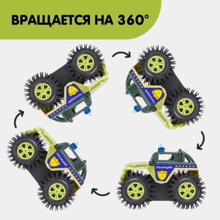 Jeep-Pereshtysh "Police", works from batteries, green color-2