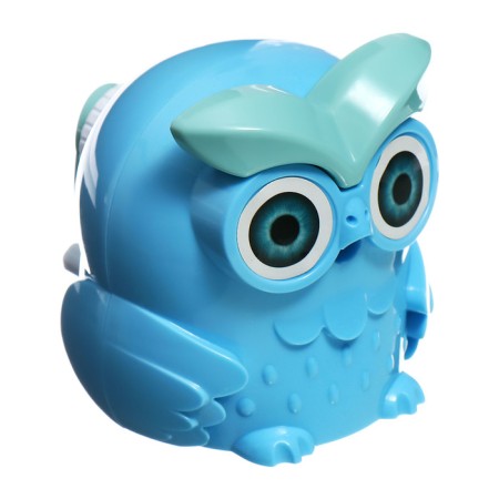 Mechanical sharpener with the container owl blue-7