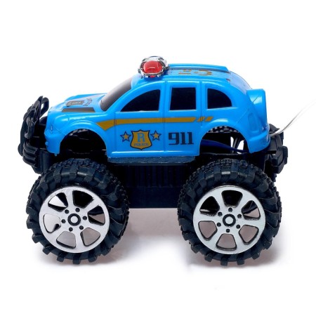 Police jeep, at remote control, works from batteries, mix-1