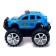 Police jeep, at remote control, works from batteries, mix