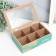 Casket tree with divisions "Palm leaves" green with gold 7x16.5x24 cm