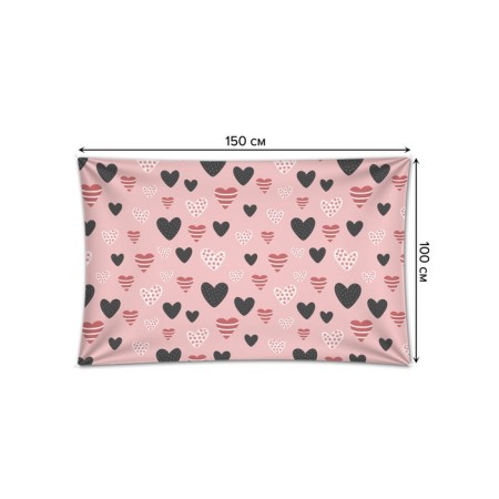 Decorative panel with photo printing "Assorted hearts", horizontal, size 100x150 cm-1