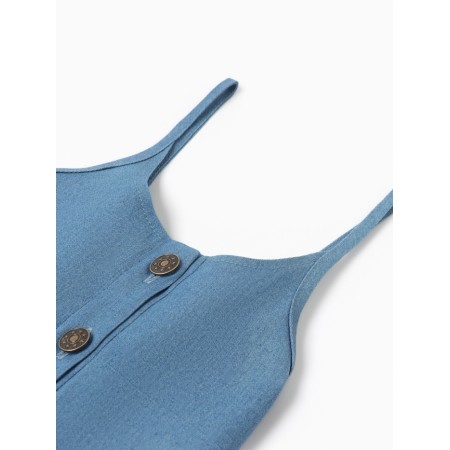 Сарафан для девочки MINAKU: Jeans collection, цвет голубой, рост 140 см-5