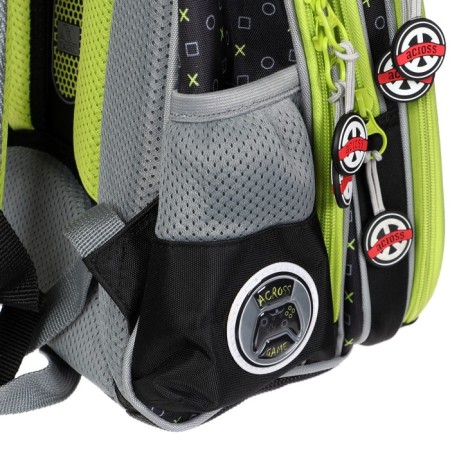 Frame backpack 36 x 29 x 17 cm, Across 192, filling: bag, gray/green ACR22-192-5-10