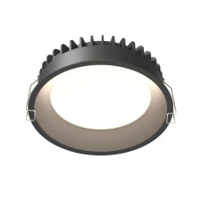 The built-in lamp Technical DL055-18W3-4-4-6K-B, 18W, 15.5x15x6 cm, LED, 1150LM, black color black
