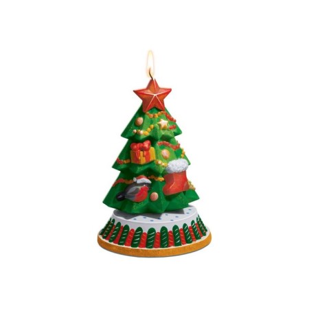 Paraffin candle with the candlestick "Christmas tree"-2