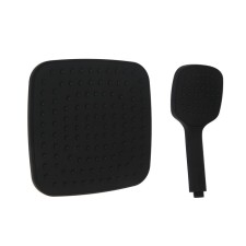 A set of showers for stationary zein mixers, square shape, plastic, black color