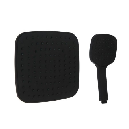 A set of showers for stationary zein mixers, square shape, plastic, black color