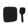 A set of showers for stationary zein mixers, square shape, plastic, black color