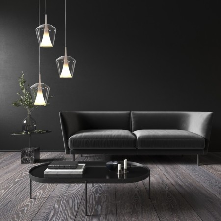 Suspended lamp without base Mantra Elsa, E27, 1x20W, 350 mm, color transparent color-1