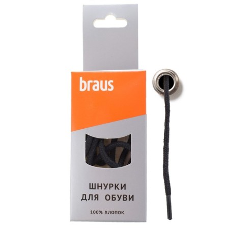 Braus laces, thick, black 180 cm