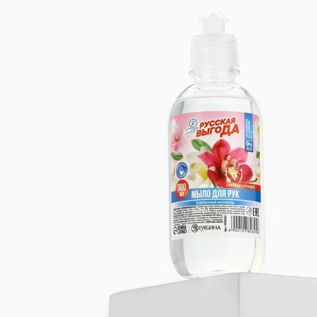 Liquid hand soap Russian benefit, 300 ml, aroma of fresh orchid-4