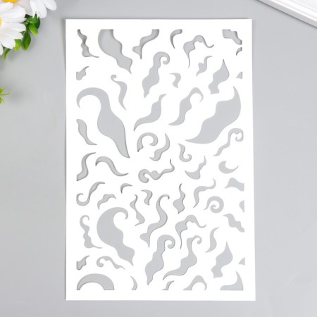Plastic stencil "curls" 24x16 cm