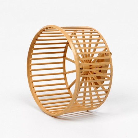 Wheel for rodents is plastic, without a stand, 9 cm, beige-3
