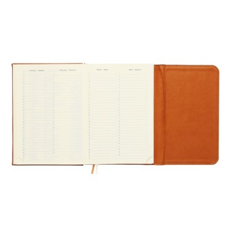 Leduced Diary A5, 160 sheets, Devente.irene, solid combined cover of artificial leather, cream block 70 g/m2, beige-7