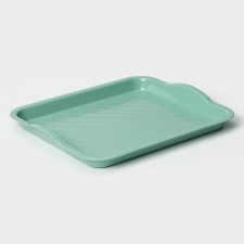 Plastic tray, 25 × 29 × 3.2 cm, pistachio color