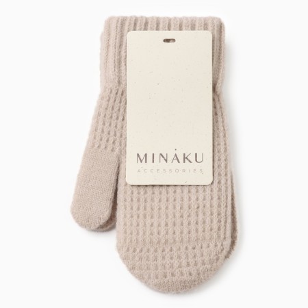 Baby mittens minku, beige color, 18 cm-3