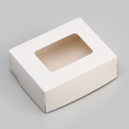 Container for removal, with a window, white, 10 x 8 x 3.5 cm-2