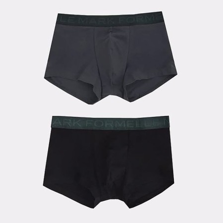Set of men's panties boxers (2 pcs), graphite/black color, size 52 (xl)-3