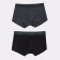 Set of men's panties boxers (2 pcs), graphite/black color, size 52 (xl)