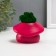 Concrete Kashpo "Mushroom" with moss 10x8x6.5 cm Bordeaux (moss green stabilized)