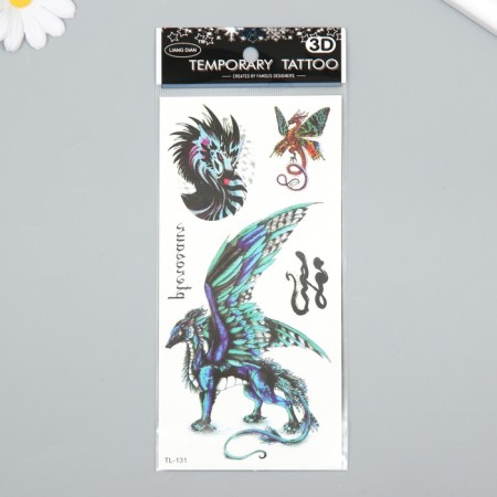Tattoo on the body color "Dragons anime" 9x19 cm-2
