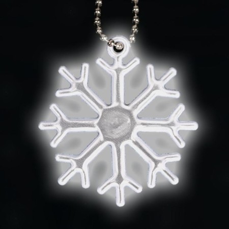 Reflective element "Snowflake", 5.5 × 5 cm, white color-3