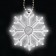 Reflective element "Snowflake", 5.5 × 5 cm, white color