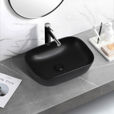 ABBER RECHTECK AC2200MB sink, 460x325x135 mm, black, matte-3