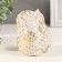 Souvenir Polystone "Council - Hide and Hide Play" White with a golden patina 6.5x7x9 cm