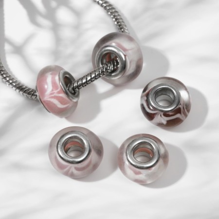 Bead "wave", pink color-1