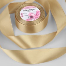 Satin tape, 40 mm × 23 ± 1 m, shampan # 123 color