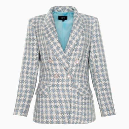 Jacket tweed double -breasted mist p. 48, blue-8