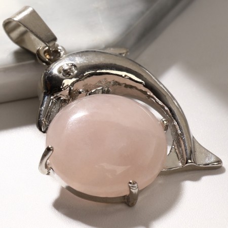 Suspension Dolphin "Quartz Pink"-1
