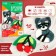 Set for creating brooches made of wool "Raccoon with a cherry"