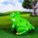 Garden Figure "Athlet" Yellow-green, 20x26cm