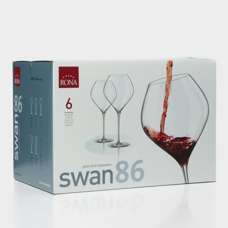 Набор бокалов для вина SWAN, 860 мл, хрустальное стекло, 6 шт-7