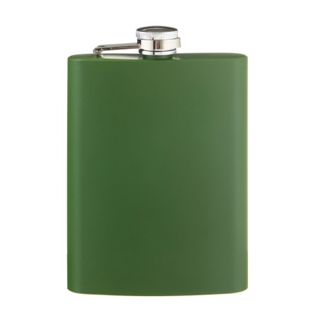 Alcohol flask, stainless steel, gift, army, 240 ml, 8 oz-1