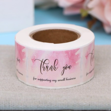 Stickers in the roll "thank", 250 pcs, 2.5 x 3.8 cm-1