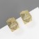 Earrings Metal "Geometry" volume, color gold