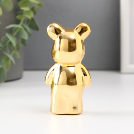 Souvenir Ceramics "Bear" gold 5x4x10 cm-3