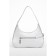 Women's bag with zipper, silver color